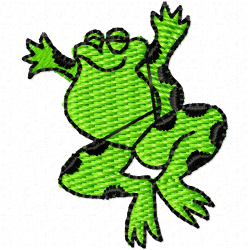 Frogs Embroidery Design 12